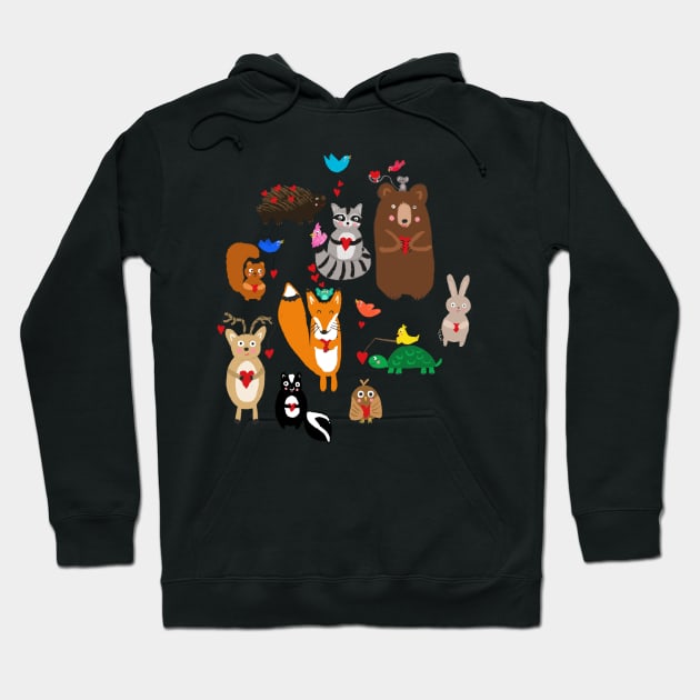 Woodland Creatures Hoodie by StephersMc